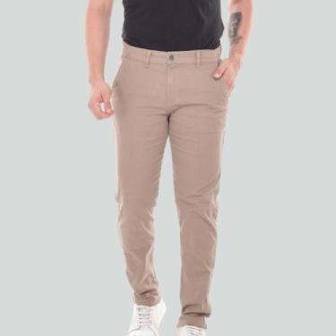 Imagem de Calça Masculina Sarja Elastano Bolso Faca E Embutido com lycra - IZY J