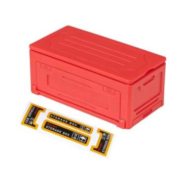 Imagem de Caixa De Armazenamento De Plástico Vermelha Para Decoração E Ferrament