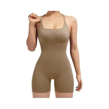 Imagem de Macacão Feminino Slim-Fit Sem Costura Para Yoga, Secagem Rápida E Resp