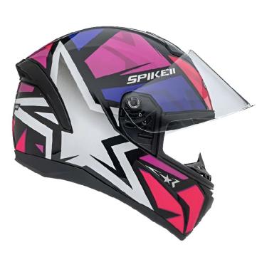 Imagem de Capacete Fechado Spike 2 1st Preto/Pink Brilhante ~ Peels