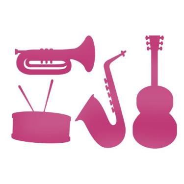 Imagem de Adesivo Vinílico Instrumentos Musicais Para Quarto e Sala _ Decoração 