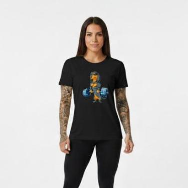 Imagem de Camiseta Feminina Algodão Premium CACHORRINHO Dontshauder Treino-Feminino