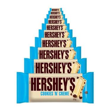Imagem de Chocolate Hersheys Cookies N Creme, 10 Barras 20g