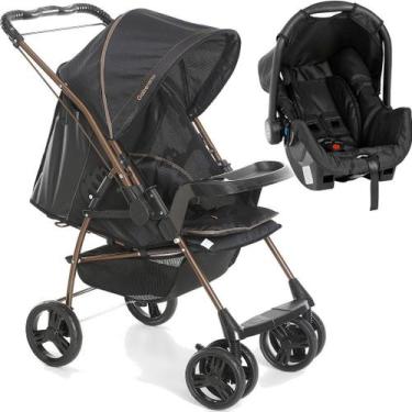 Imagem de Carrinho de Bebe Galzerano Milano Bebe Conforto Preto Cobre