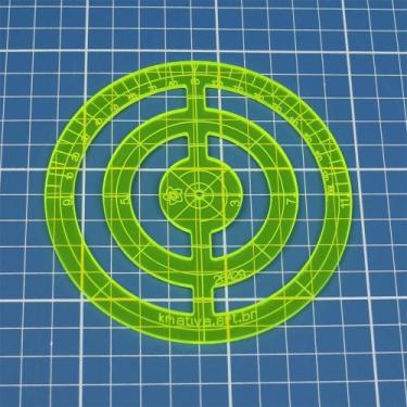 Imagem de Régua Kriativa - Gabarito Circular com Transferidor