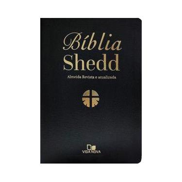 Imagem de Bíblia shedd - couro bonded preta - Edições Vida Nova