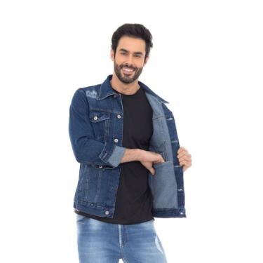 Imagem de Jaqueta Masculina Jeans Basica  Jaqueta Tradicional - Black jeans, M