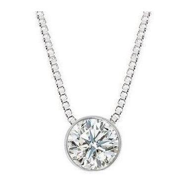 Imagem de Colar Ponto de Luz Diamante Brilhante 27 Pts Ouro Branco 18K K540 - Us
