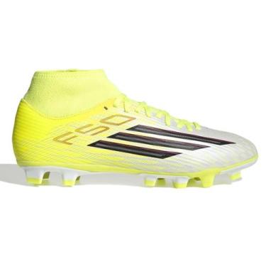 Imagem de Chuteira Campo Cano Alto Adidas F50 Club Unissex, 40, Amarelo, Preto