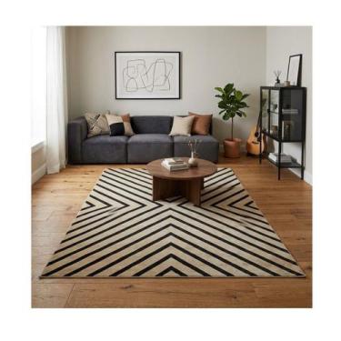 Imagem de Tapete Para Sala Quarto Soft Delicate 200x250 1009 Bege Preto - Turco 