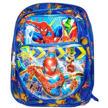 Imagem de Mochila escolar Homem Aranha 41 cm - sun, Azul