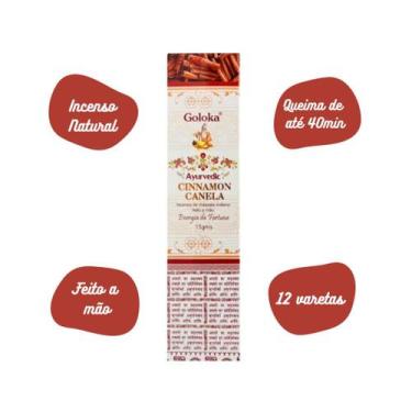 Imagem de Incenso Massala Goloka - Ayurvedic Cinnamon Canela