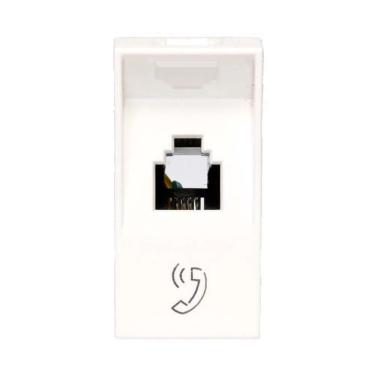 Imagem de Modulo de Telefone Pial 582542B RJ11 1M Quadrado Arteor Branco para Conexao Residencial