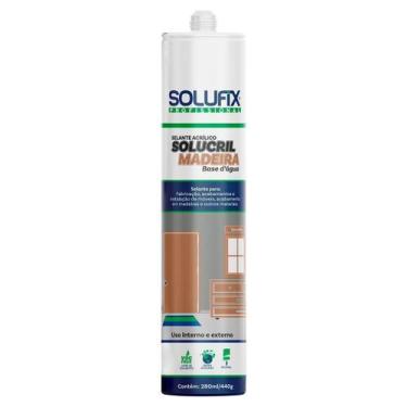 Imagem de Selante Acrílico Solufix Madeira 440g 280ml Carvalho 