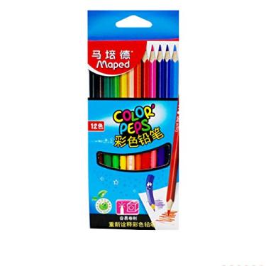 Imagem de lápis de cor oleosa, 12 cores, lápis de desenho profissional