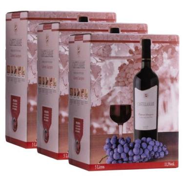 Imagem de Vinho Cabernet Sauvignon Bag-In-Box 5L Castellamare Kit 3 - Castellama