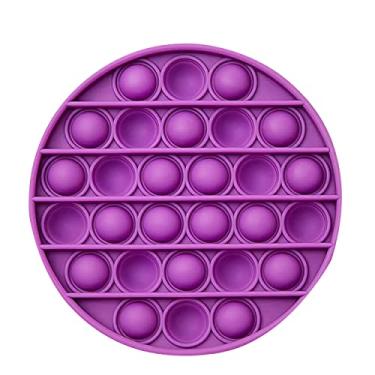 Imagem de Pop It Brinquedos pais-filhos para Colorido adultos e crianças - Brinquedo Sensorial Anti Stress e Ansiedade (rodada roxa 01)