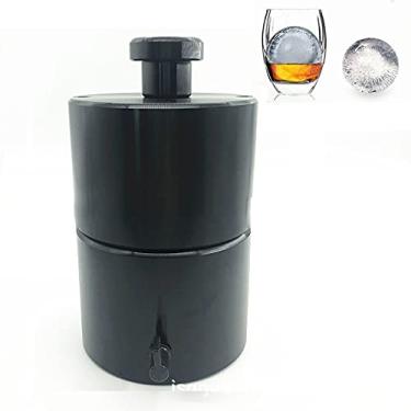 Imagem de Yajun Molde de bola de gelo de 30 mm de alumínio para prensa de bola de gelo de grau alimentício seguro molde de barra de festa frio por mais tempo e derrete mais lento, preto