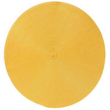 Imagem de Jogo Americano Redondo De Fibra Sintética Luna Copa Amarelo 38 Cm - 15332