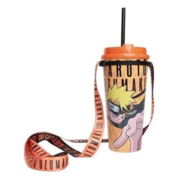Imagem de Copo com Canudo e Fita Naruto Uzumaki Shuippuden 1000ml