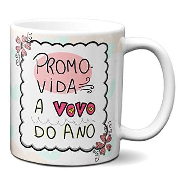 Imagem de Caneca Dos Avós Presente Revelação Promovida A Vovó Do Ano (Branca)