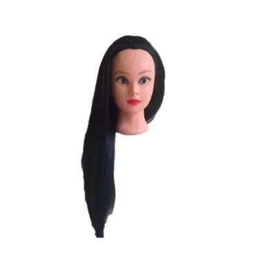 Imagem de Cabeça De Treino Boneca Sintética Treinar 55cm e Suporte
