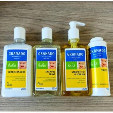 Imagem de Kit Granado Shampoo 250ml+Condicionador 252ml +Sabonete 25ml +Talco 10