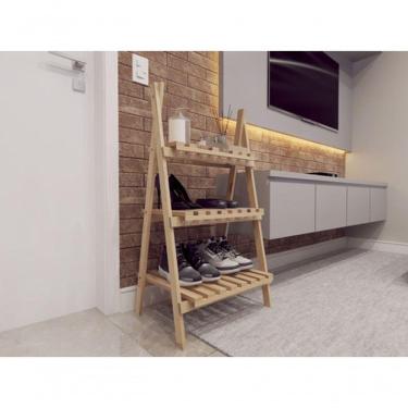 Imagem de Prateleiras Decorativas Dobraveis Dupla Pinus  