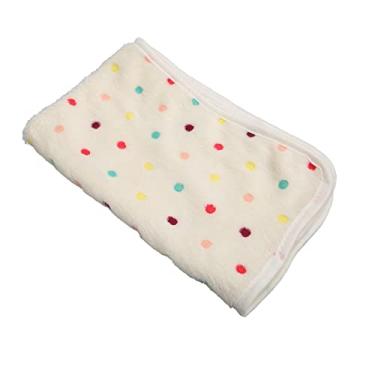 Imagem de Almofada de dormir para animais de estimação 3 peças cobertor para cachorro super macio e quente de lã coral com estampa de pontos(米色点点)