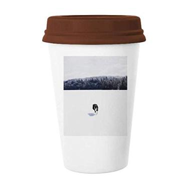 Imagem de Caneca para foto de neve de animal de estimação para cães Caneca de café Copo de cerâmica