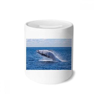 Imagem de DIYthinker Caixa de moedas de cerâmica com imagem da natureza de peixe jubarte oceano presente