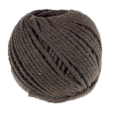 Imagem de Carretéis de corda de algodão colorido – 3 mm de diâmetro e 50 metros de comprimento – para artesanato artesanal de macramé 3mm X 50 Meter Dark Chocolate