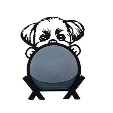 Imagem de Genérico Suporte de Alexa para Echo Dot 4 e Dot 5 Cachorro 'Shih-tzu' Preto