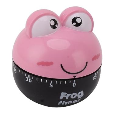 Imagem de Temporizador Mecânico de Desenho Animado, Temporizador de Cozinha de 60 Minutos, Fácil de Usar, Compacto, Ajustável, Atraente para Estudo (Rosa)