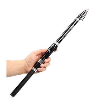 Imagem de Varas de pesca giratórias telescópicas FRP vara de pesca para barco de viagem de água salgada portátil vara de carpa ultraleve 1,5 m 1,8 m 2,1 m 2,4 m 2,7 m 3,0 m vara de pesca telescópica (cor: latão, tamanho: 2,4 m)