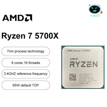 Imagem de Processador para jogos AMD Ryzen  7 5700X  R7 5700X  3 4 GHz  8 Core  16 Thread  7NM  Soquete L3