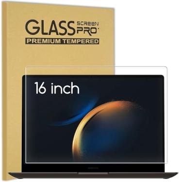 Imagem de KEANBOLL Protetor de tela de vidro temperado compatível com Samsung Galaxy Book 3 Ultra e Galaxy Book3 Pro (16 polegadas), filme de vidro temperado ultra transparente resistente a arranhões