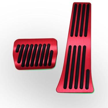 Imagem de Rxmgf Capa de pedal de freio para pedal de acelerador a gás compatível com Ford Explorer 2020 2021 2022 2023 (vermelho 2)