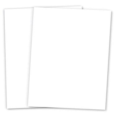 Imagem de Peso pesado branco - Papel cartão extra grosso | Ótimo para projetos de artesanato escolares e feriados, cartões de visita, impressão estacionária | 20 x 29 cm | Capa de 45 kg (270 gsm) | Pacote em massa com 100 folhas