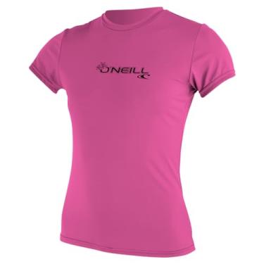 Imagem de (Medium, Fox Pink) - O'Neill Women's Basic Skins UPF 50+ Short Sleeve Sun Shirt