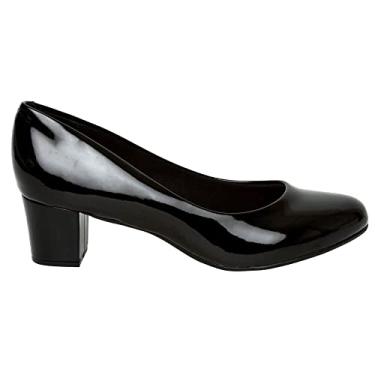 Imagem de Sapato Scarpin Beira Rio Feminino Salto Blocado Preto/Preto 34