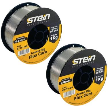 Imagem de Arame Solda Mig 0,8mm Com 1Kg Sem Gás E71T0-GS 02 Rolos Stein