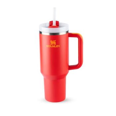 Imagem de Stanley - Quencher H2.0 FlowState 1,18L - Copo de aço inoxidável com isolamento a vácuo, tampa e canudo, para água, chá gelado, café, smoothies e muito mais, Chili