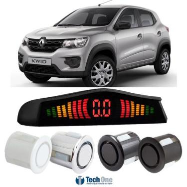 Imagem de Sensor De Estacionamento Ré Display Led Renault Kwid - Tech One, Prata