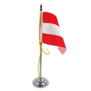 Imagem de Mini Bandeira de Mesa Áustria 15 cm Poliéster - SP Bandeiras 