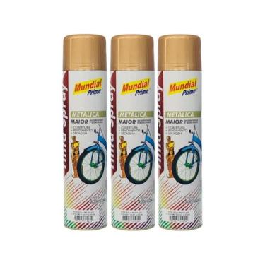 Imagem de Tinta Spray Rose Gold 400ml Uso Geral - 3 Unidades - MUNDIAL PRIME