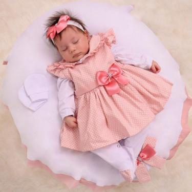 Imagem de Saída de Maternidade para Bebe Menina Maya 05 Peças - Pandora Baby Enx