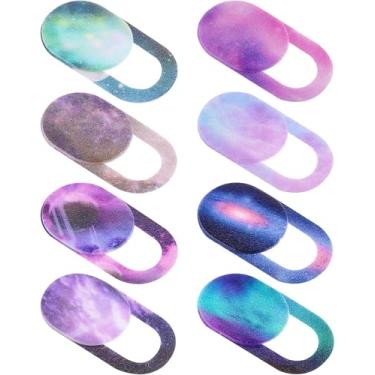 Imagem de 8 peças de capa de webcam, céu estrelado para laptop, capa de câmera de celular, ultrafina, bloqueador de slides, protetor de segurança de privacidade para PC Pad, lente frontal de vídeo (ZS605)