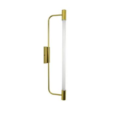 Imagem de Lustre Arandela Slim Tubular T8 65cm Dourada 295 - ILUMINAMUNDO