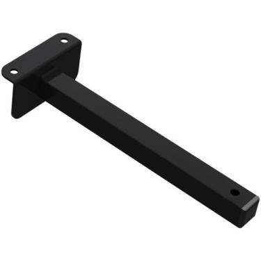 Imagem de Suporte Haste De Refletor Led Fachada 20 CM Preto Base L - MULTIFORMA